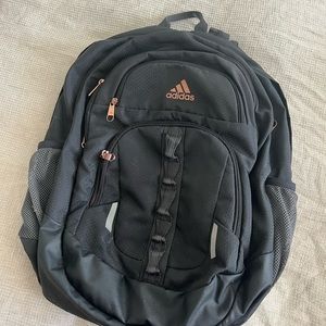 Adidas grey and rose gold backpack